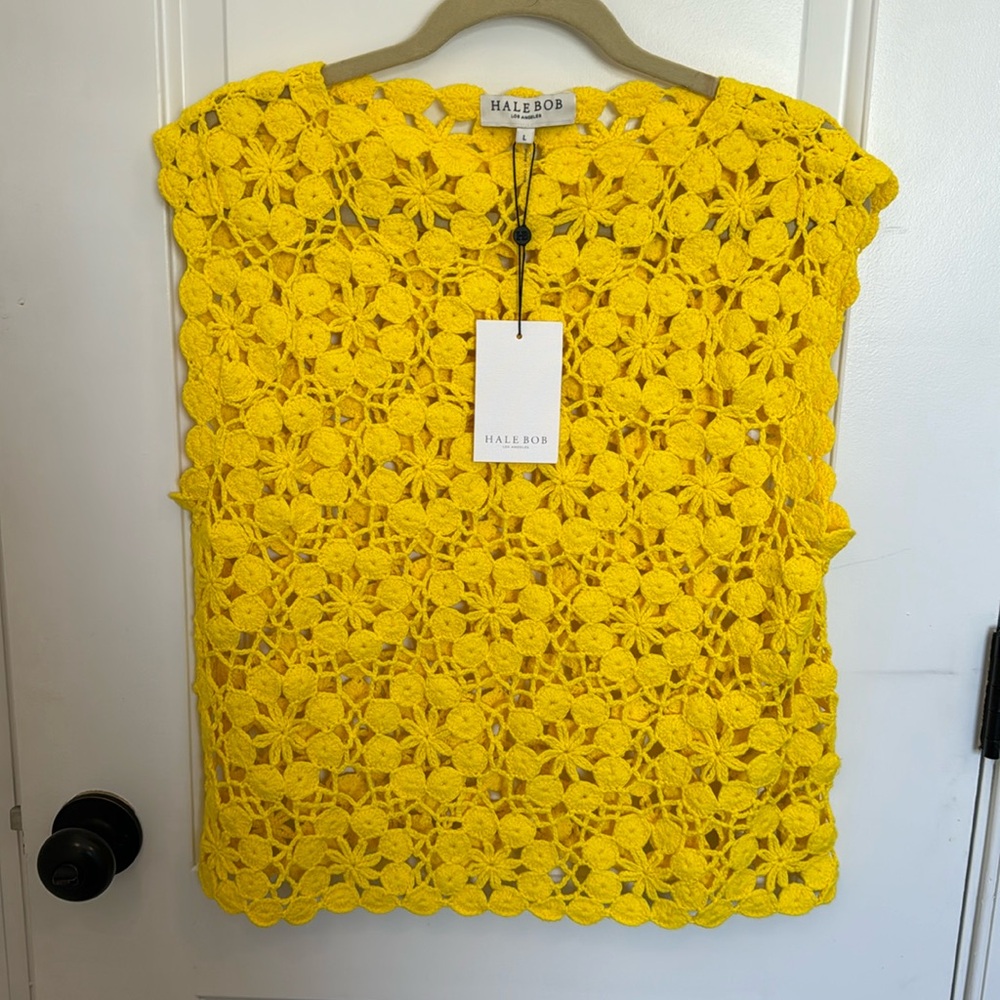 *NEW* HALEBOB SAMAIRA CROCHET TOP LARGE - Picture 7 of 9